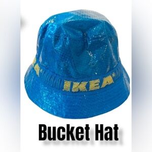 IKEA Bucket Hat Rain Sun Hat w Lining & Vent Holes
Blue